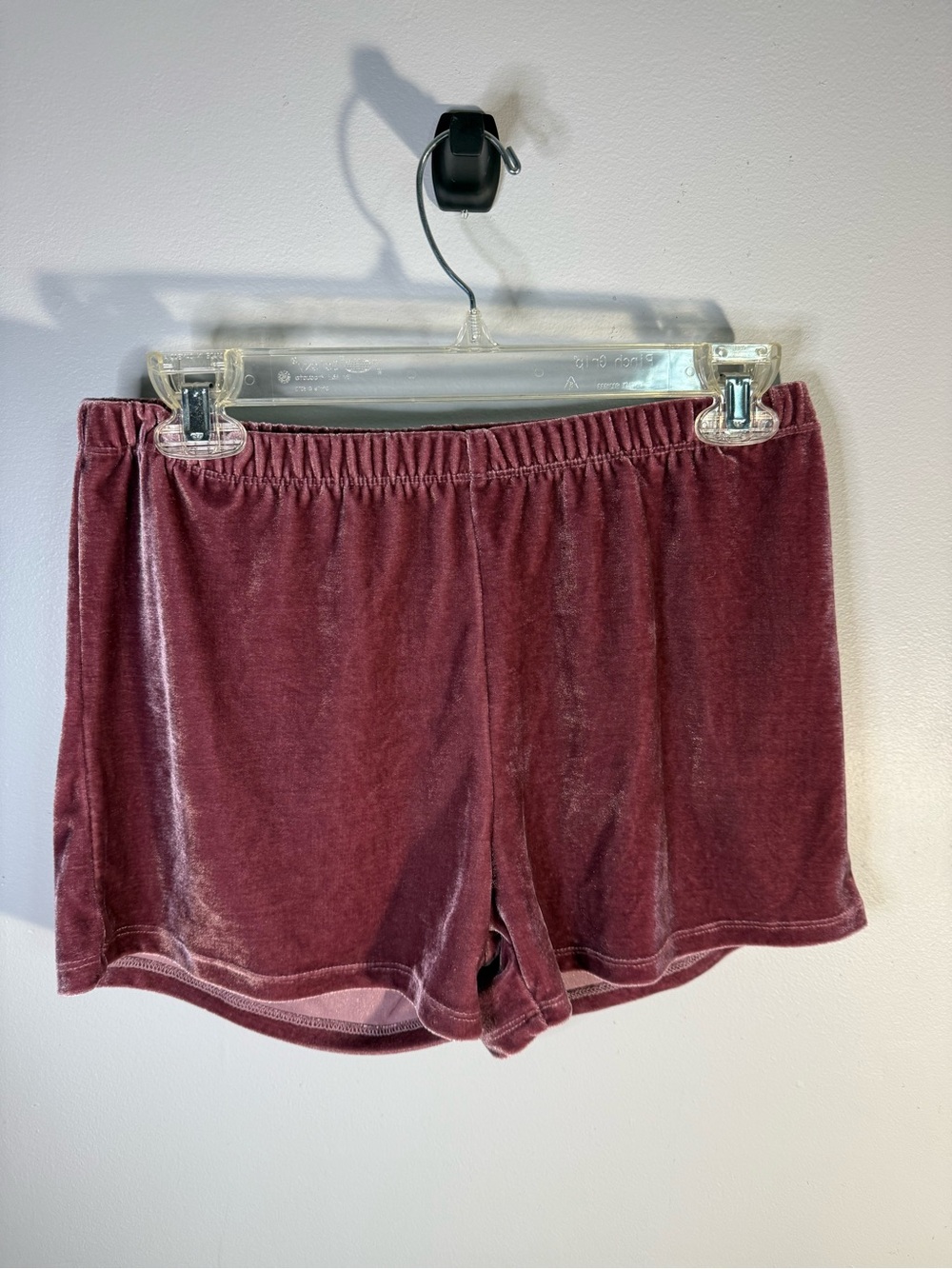 Women's Velvet Lounge Shorts - Burgundy
